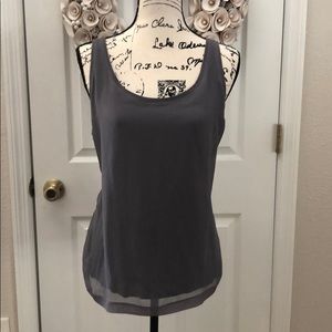 Loft by Ann Taylor grey sleeveless blouse